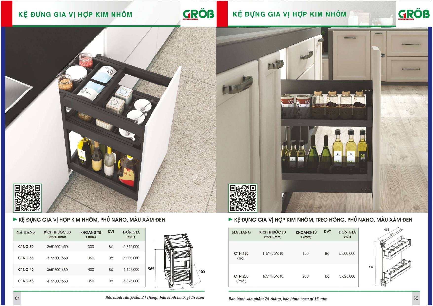 Thiết bị nhà bếp GROB Catalogue và Bảng giá mới nhất /Page 42